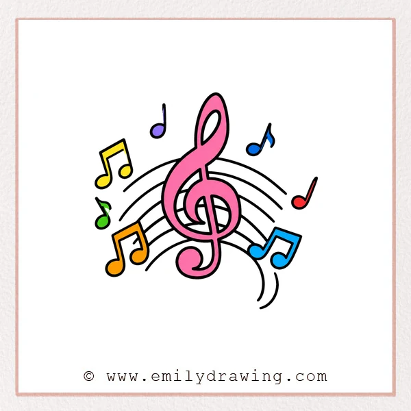 Preview of Music Notes drawing